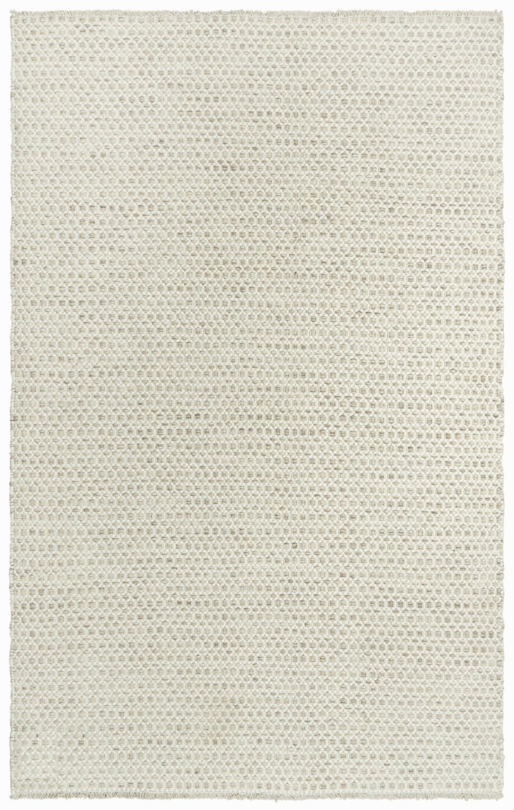 Alora Decor Monarch Hand-Woven 100% Wool Beige Basket-Weave Rug With Fringe — Casual, Durable, Soft Underfoot 8'6" x 11'6" 01501510300048611