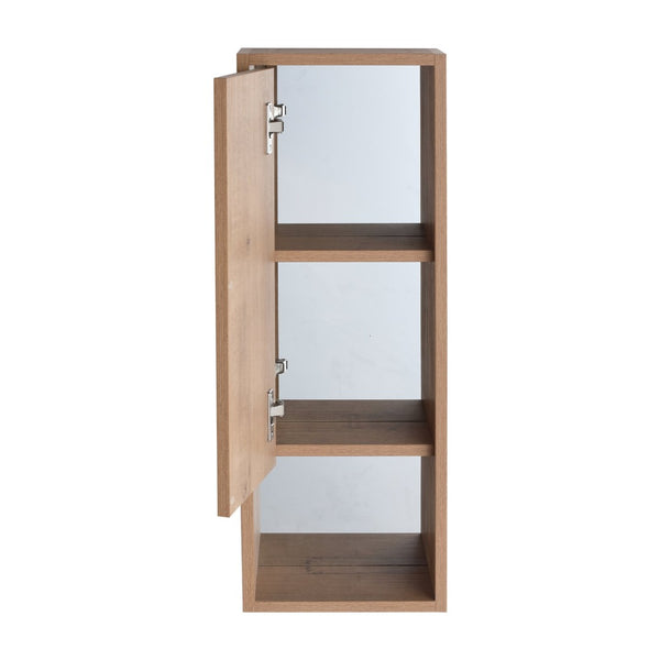 English Elm 10'' Wall Mounted Mirrored Bathroom Cabinet Plywood Build with Soft Close Hinge Storage W999P470298
