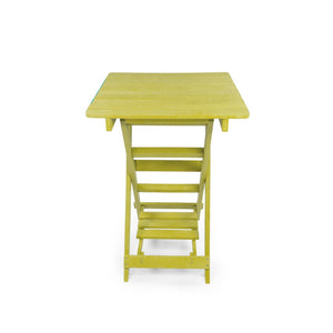 English Elm Summit Ridge Recycled Hdpe Outdoor Folding Bar Table Weather Resistant Eco Patio Yellow B2745P409709