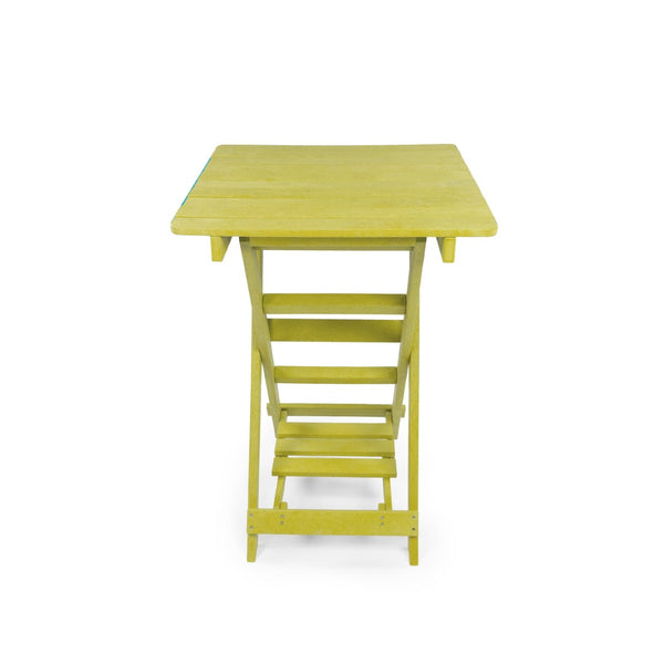 English Elm Summit Ridge Recycled Hdpe Outdoor Folding Bar Table Weather Resistant Eco Patio Yellow B2745P409709