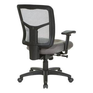 OSP Home Furnishings Grey Air Mist Mesh Back Ergonomic Office Chair with Synchro Tilt and Adjustable Arms 92555-9201