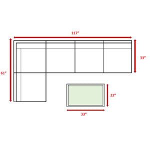 English Elm 4-Person Modular Patio Seating Set – Luxurious Comfort, Fully Assembled For Effortless Outdoor Style B120S00113