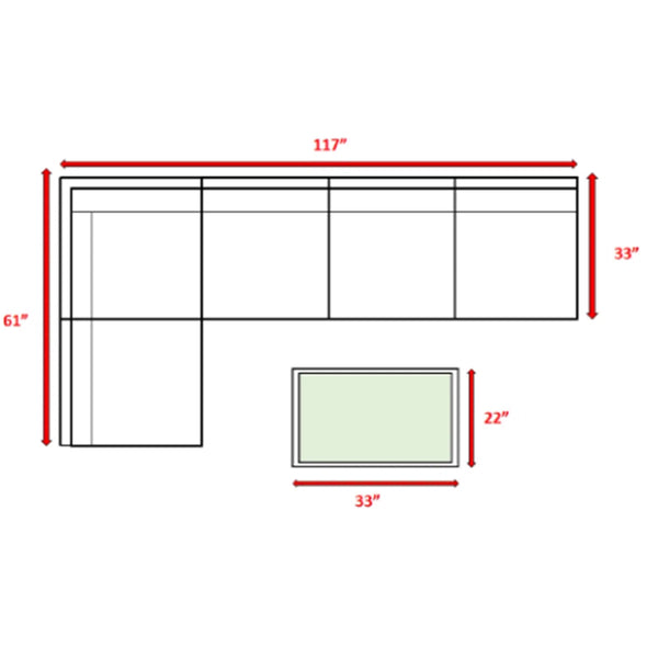 English Elm 4-Person Modular Patio Seating Set – Luxurious Comfort, Fully Assembled For Effortless Outdoor Style B120S00113