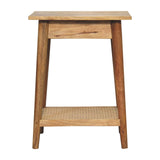 English Elm Solid Wood Woven Solid Wood End Table