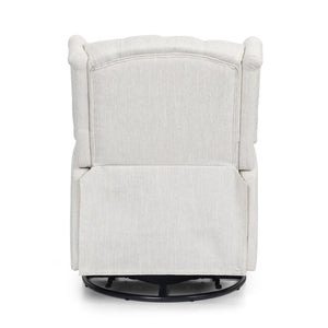 English Elm Christopher Knight Home® - Classic Linen Recliner Chair with 360° Swivel and Manual Recline, Durable Frame, Cozy Upholstery Beige 66842.00BGE