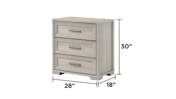 English Elm Colorado Queen Bedroom Set with Led Upholstered Headboard and Rustic Wood Storage B009S02160