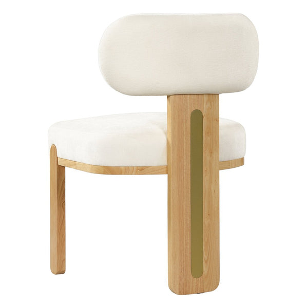 English Elm Mid-century Modern Rattan Cane Back Dining Chair Set Rubberwood Frame Upholstered Seat N768P437935N