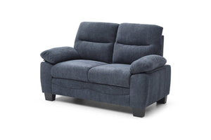 English Elm Summerton Plush Loveseat with Soap-Top Arms, Chenille Upholstery and Foam-Encased Coil Support Blue 31 L x 60 W x 15 H B078P349522