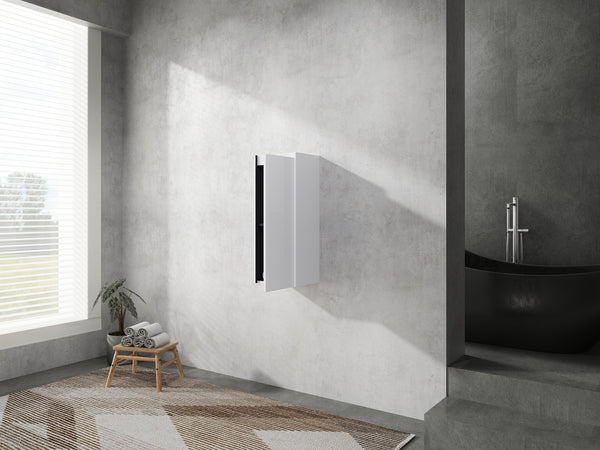 English Elm 12" Bathroom Side Cabinet - Space-Saving Wall-Mount Design With Soft-Close Doors & Modern Style W999P248644