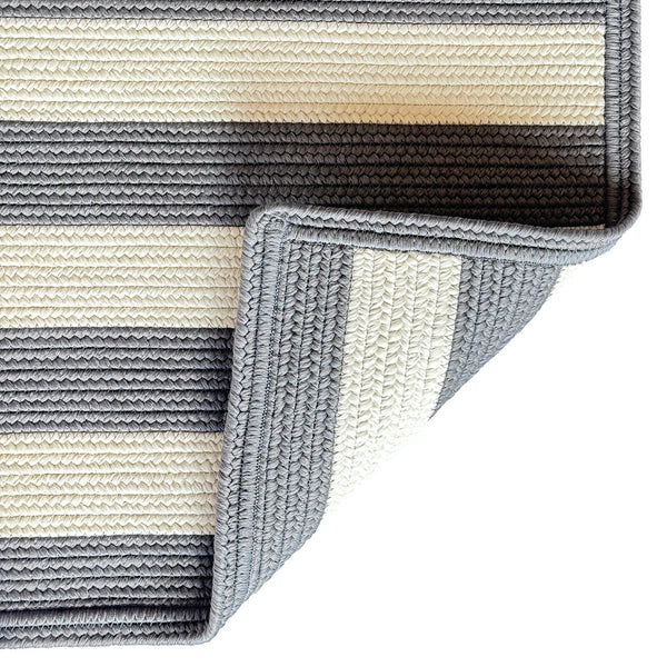 Capel Rugs Timeless Striped Rug - Versatile Indoor/Outdoor Décor For Modern Living Spaces And Patios Gray, White 100% Polypropylene 0160xs07000900330