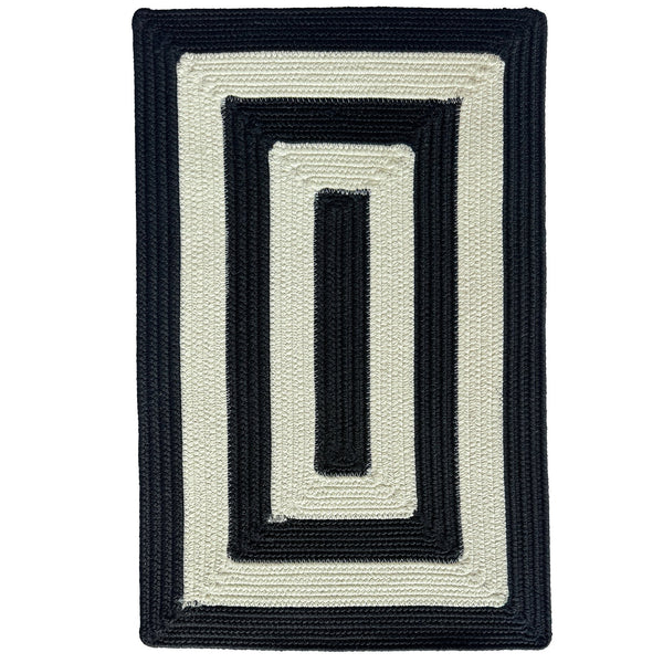 Capel Rugs Timeless Striped Rug - Versatile Indoor/Outdoor Décor For Modern Living Spaces And Patios Black, White 100% Polypropylene 0160qs00270900350