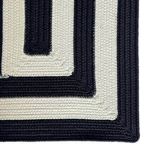 Capel Rugs Timeless Striped Rug - Versatile Indoor/Outdoor Décor For Modern Living Spaces And Patios Black, White 100% Polypropylene 0160qs00270900350