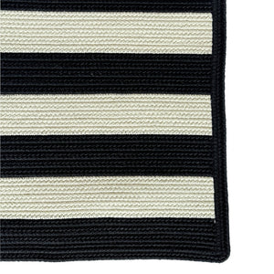 Capel Rugs Timeless Striped Rug - Versatile Indoor/Outdoor Décor For Modern Living Spaces And Patios Black, White 100% Polypropylene 0160xs08060806350