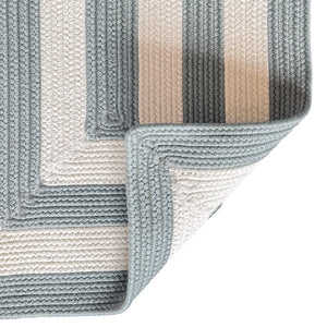 Capel Rugs Timeless Striped Rug - Versatile Indoor/Outdoor Décor For Modern Living Spaces And Patios Spa Blue, White 100% Polypropylene 0160qs04000600400