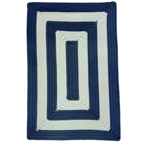 Capel Rugs Timeless Striped Rug - Versatile Indoor/Outdoor Décor For Modern Living Spaces And Patios Navy, White 100% Polypropylene 0160qs05060506480