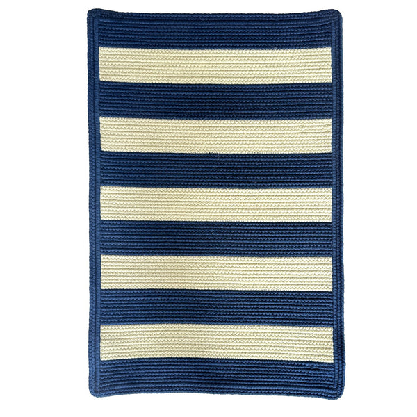 Capel Rugs Timeless Striped Rug - Versatile Indoor/Outdoor Décor For Modern Living Spaces And Patios Navy, White 100% Polypropylene 0160xs04000600480