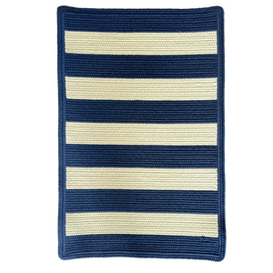 Capel Rugs Timeless Striped Rug - Versatile Indoor/Outdoor Décor For Modern Living Spaces And Patios Navy, White 100% Polypropylene 0160xs11041404480