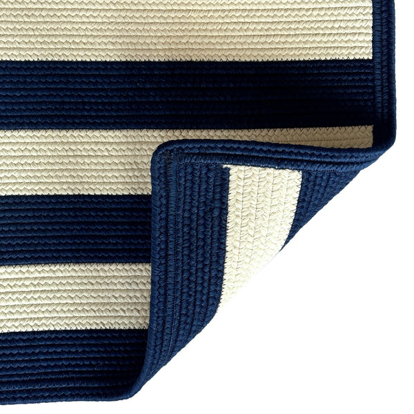 Capel Rugs Timeless Striped Rug - Versatile Indoor/Outdoor Décor For Modern Living Spaces And Patios Navy, White 100% Polypropylene 0160xs04000600480