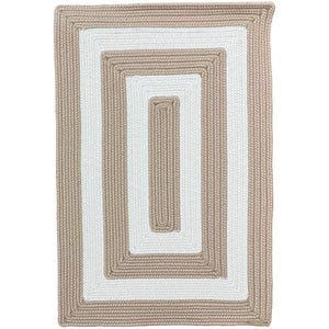 Capel Rugs Timeless Striped Rug - Versatile Indoor/Outdoor Décor For Modern Living Spaces And Patios Camel, White 100% Polypropylene 0160qs09060906700