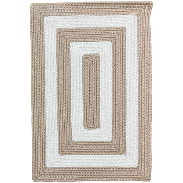 Capel Rugs Timeless Striped Rug - Versatile Indoor/Outdoor Décor For Modern Living Spaces And Patios Camel, White 100% Polypropylene 0160qs09060906700