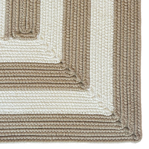 Capel Rugs Timeless Striped Rug - Versatile Indoor/Outdoor Décor For Modern Living Spaces And Patios Camel, White 100% Polypropylene 0160qs09060906700