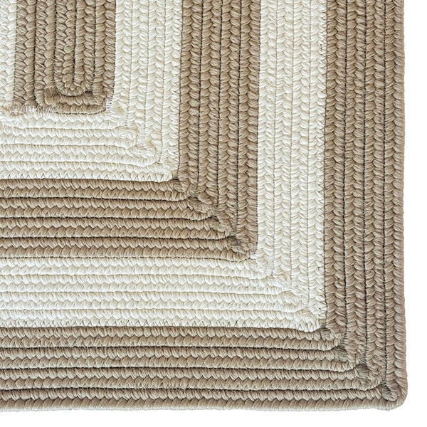 Capel Rugs Timeless Striped Rug - Versatile Indoor/Outdoor Décor For Modern Living Spaces And Patios Camel, White 100% Polypropylene 0160qs09060906700