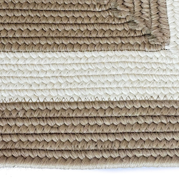 Capel Rugs Timeless Striped Rug - Versatile Indoor/Outdoor Décor For Modern Living Spaces And Patios Camel, White 100% Polypropylene 0160qs09060906700