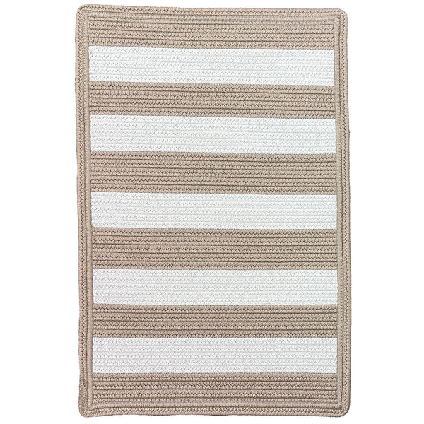 Capel Rugs Timeless Striped Rug - Versatile Indoor/Outdoor Décor For Modern Living Spaces And Patios Camel, White 100% Polypropylene 0160xs04000600700