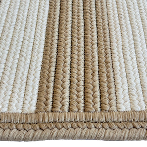 Capel Rugs Timeless Striped Rug - Versatile Indoor/Outdoor Décor For Modern Living Spaces And Patios Camel, White 100% Polypropylene 0160xs00270048700