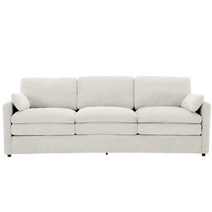 English Elm 101.2" Modular Chenille Sectional Sofa with Tufted Cushions and Deep Seating for Living Room Beige N719S001922A