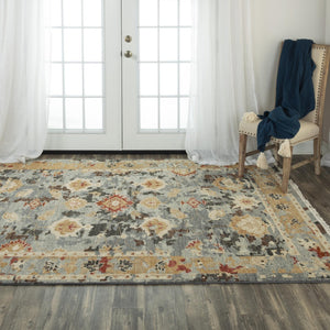 Alora Decor Abby Hand-Knotted Wool Rug With Persian Palace Motifs, Hand-Spun Nz Wool, Soft Lustrous Patina 9' x 12' 016016101DR000912