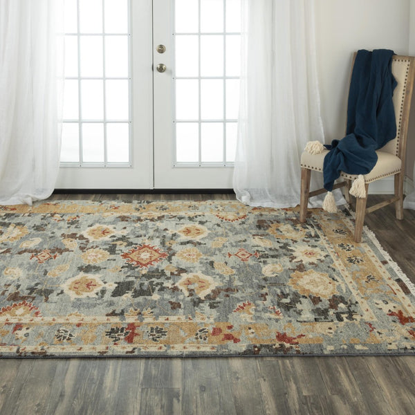 Alora Decor Abby Hand-Knotted Wool Rug With Persian Palace Motifs, Hand-Spun Nz Wool, Soft Lustrous Patina 9' x 12' 016016101DR000912
