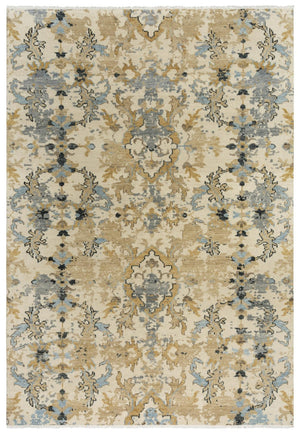 Alora Decor Abby Hand-Knotted 100% Hand-Spun Wool Rug With Persian Motifs, Neutral Palette, Luxe Softness 10' x 14' 01601610200041014
