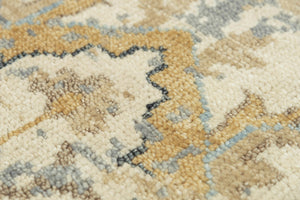 Alora Decor Abby Hand-Knotted 100% Hand-Spun Wool Rug With Persian Motifs, Neutral Palette, Luxe Softness 10' x 14' 01601610200041014