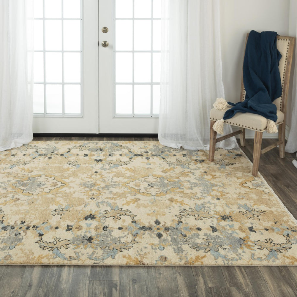 Alora Decor Abby Hand-Knotted 100% Hand-Spun Wool Rug With Persian Motifs, Neutral Palette, Luxe Softness 10' x 14' 01601610200041014