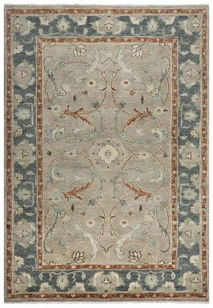 Alora Decor Abby Hand-Spun New Zealand Wool Rug — Hand-Knotted Traditional Floral Design, Plush Low Pile Elegance 9' x 12' 01601610300430912