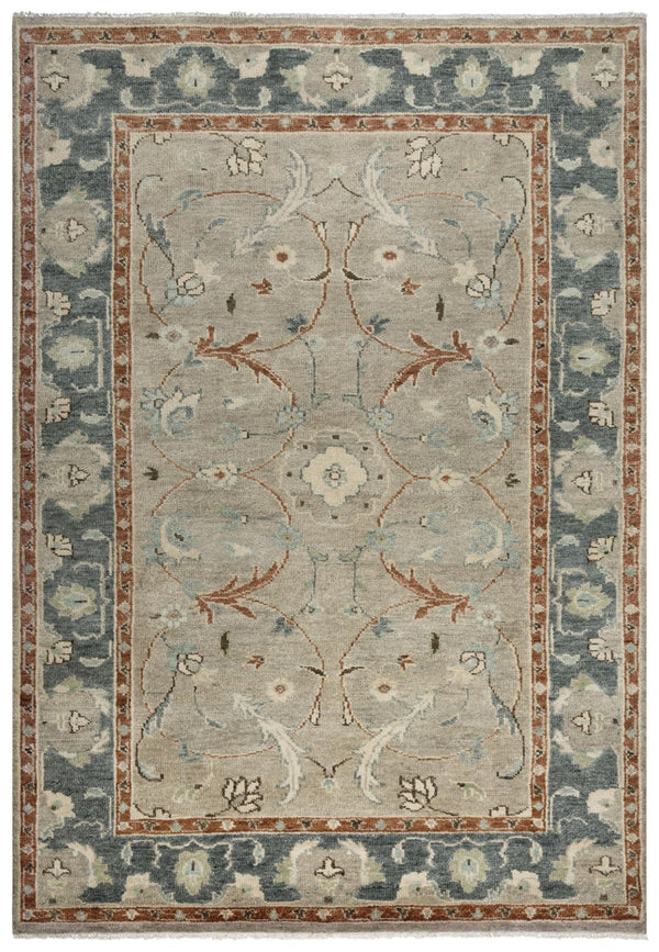 Alora Decor Abby Hand-Spun New Zealand Wool Rug — Hand-Knotted Traditional Floral Design, Plush Low Pile Elegance 9' x 12' 01601610300430912