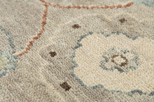 Alora Decor Abby Hand-Spun New Zealand Wool Rug — Hand-Knotted Traditional Floral Design, Plush Low Pile Elegance 9' x 12' 01601610300430912