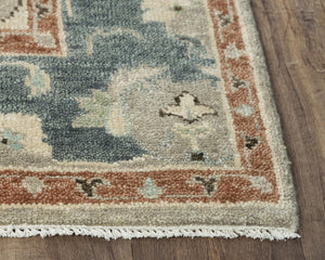 Alora Decor Abby Hand-Spun New Zealand Wool Rug — Hand-Knotted Traditional Floral Design, Plush Low Pile Elegance 9' x 12' 01601610300430912