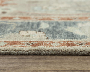 Alora Decor Abby Hand-Spun New Zealand Wool Rug — Hand-Knotted Traditional Floral Design, Plush Low Pile Elegance 9' x 12' 01601610300430912