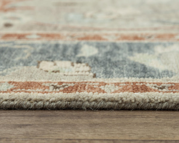 Alora Decor Abby Hand-Spun New Zealand Wool Rug — Hand-Knotted Traditional Floral Design, Plush Low Pile Elegance 9' x 12' 01601610300430912
