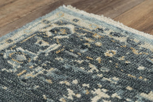 Alora Decor Abby Hand-Knotted 100% Hand-Spun New Zealand Wool Rug In Rich Blues And Neutrals For Heirloom Style 6' x 9' 01601610700090609