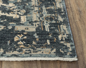 Alora Decor Abby Hand-Knotted 100% Hand-Spun New Zealand Wool Rug In Rich Blues And Neutrals For Heirloom Style 6' x 9' 01601610700090609