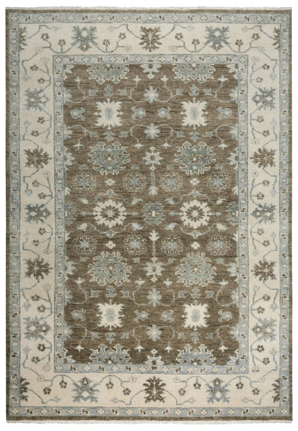 Alora Decor Abby Hand-Knotted 100% Hand-Spun Wool Rug With Timeless Persian Floral Motif In Soft Neutral Tones 10' x 14' 01601611000121014