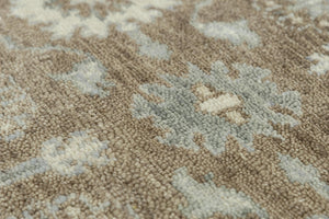 Alora Decor Abby Hand-Knotted 100% Hand-Spun Wool Rug With Timeless Persian Floral Motif In Soft Neutral Tones 10' x 14' 01601611000121014