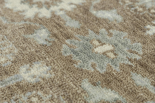 Alora Decor Abby Hand-Knotted 100% Hand-Spun Wool Rug With Timeless Persian Floral Motif In Soft Neutral Tones 10' x 14' 01601611000121014