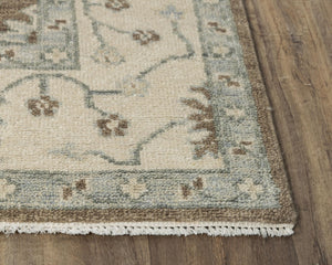 Alora Decor Abby Hand-Knotted 100% Hand-Spun Wool Rug With Timeless Persian Floral Motif In Soft Neutral Tones 10' x 14' 01601611000121014