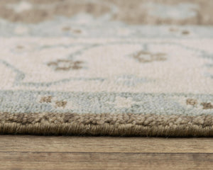 Alora Decor Abby Hand-Knotted 100% Hand-Spun Wool Rug With Timeless Persian Floral Motif In Soft Neutral Tones 10' x 14' 01601611000121014
