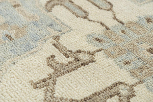 Alora Decor Abby Hand-Knotted Hand-Spun Wool Rectangle Rug With Floral Medallion, Fringe, Timeless Gray Elegance 6' x 9' 01601611100330609