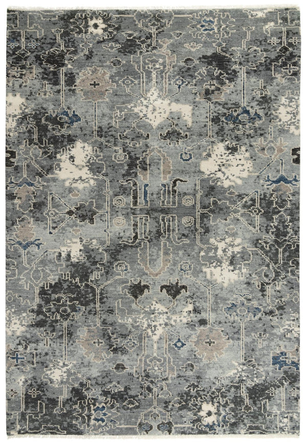 Alora Decor Abby Hand-Knotted Gray Wool Rug With Plush Hand-Spun Pile, Artisanal Finish And Timeless Elegance 6' x 9' 01601611233540609